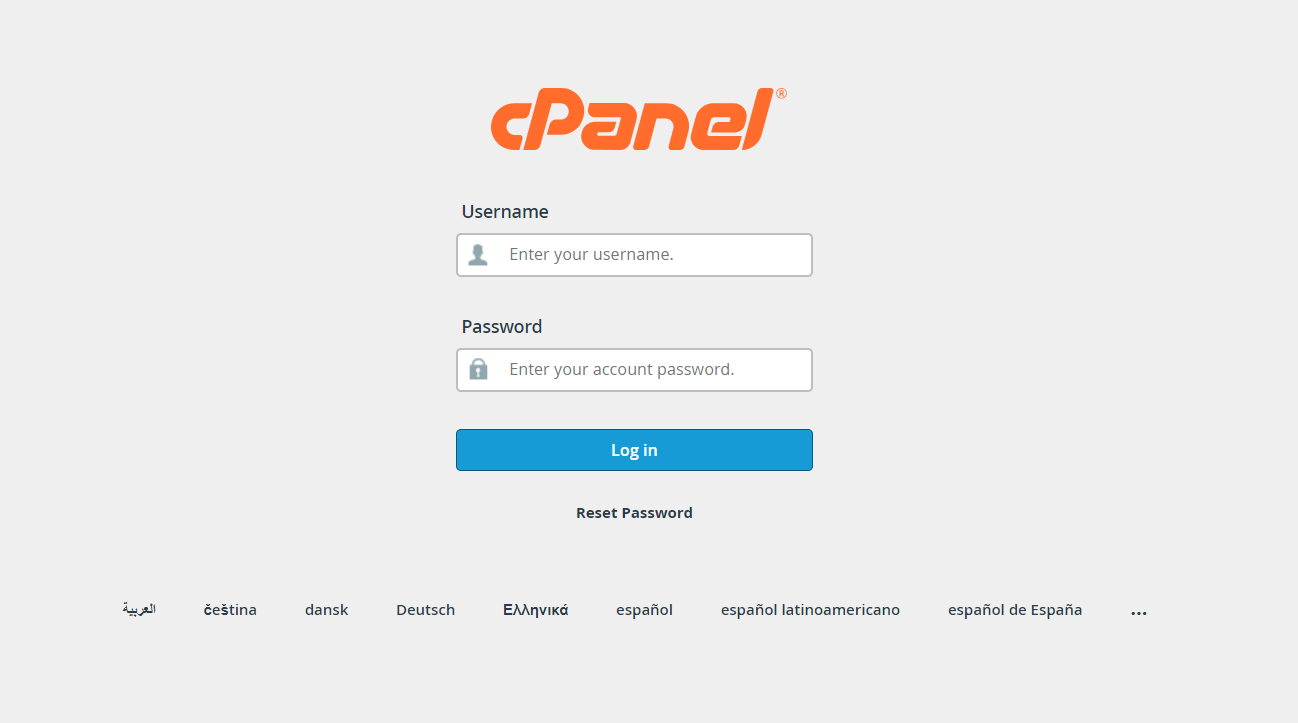 cpanel login