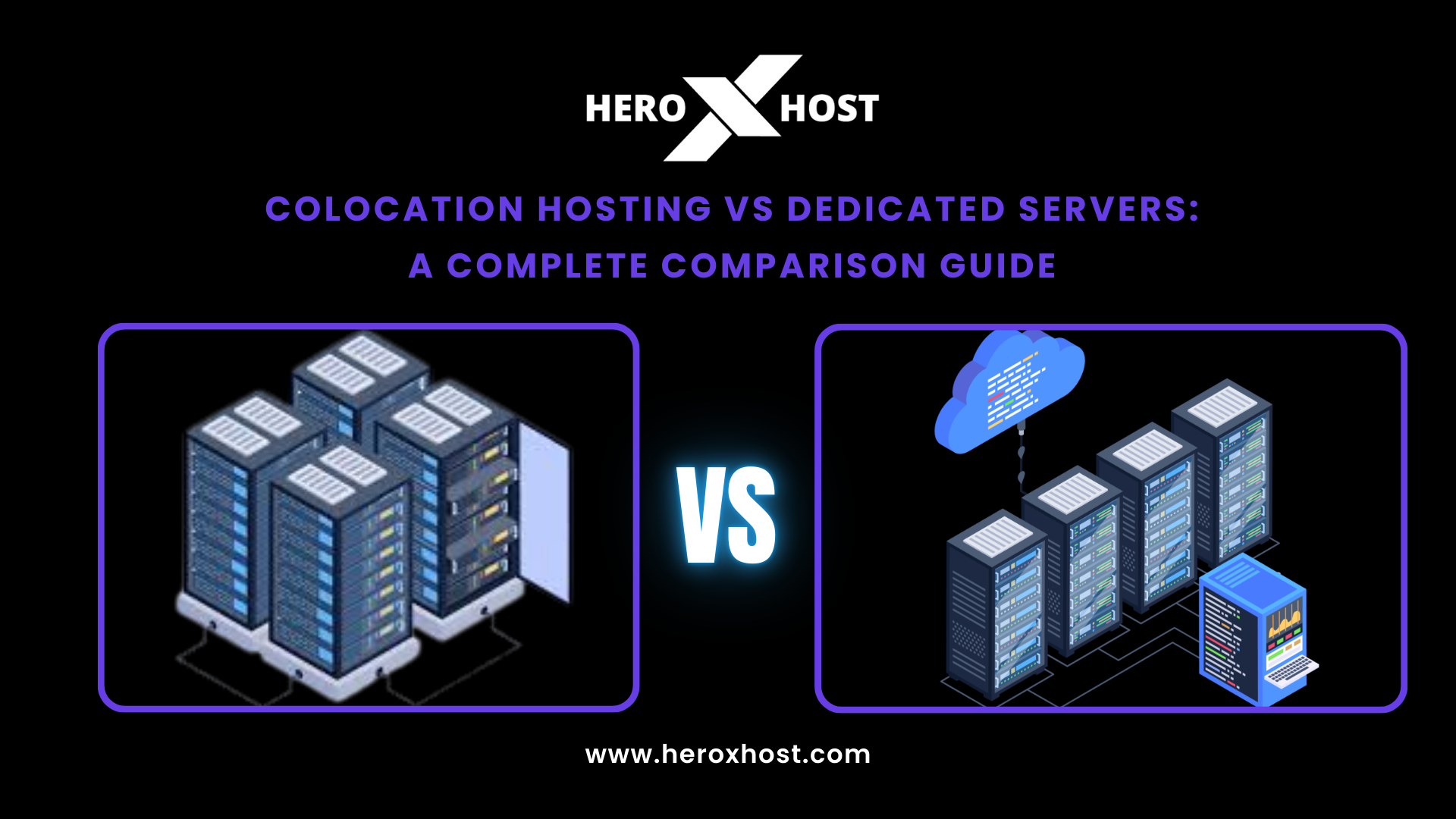 Colocation hosting vs dedicated servers comparison showing server infrastructure differences