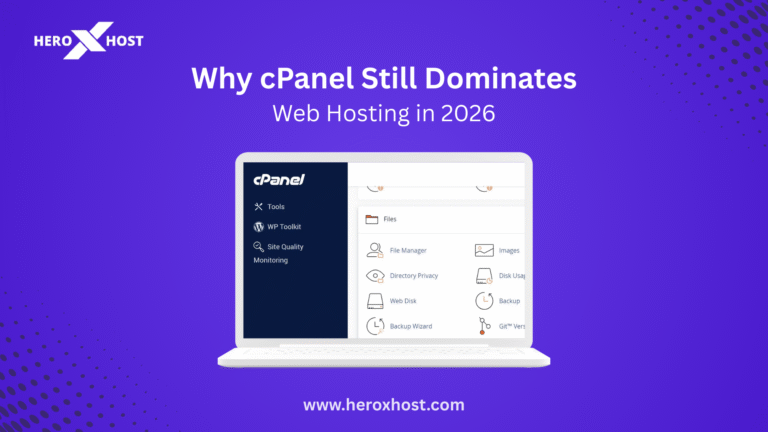 cPanel hosting control panel dashboard showing why cPanel dominates the web hosting industry in 2026