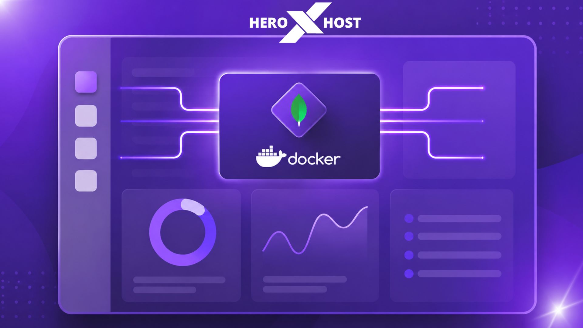 Dockerized MongoDB dashboard illustration with Docker and MongoDB integration for scalable hosting infrastructure in 2026